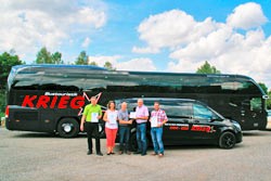 Bustoursitik Krieg erhält Zertifizierung in den Bereichen „Sicherheit im Busbetrieb“, „Sicherheit im Taxi und Mietwagenbetrieb“ sowie die „Sichere Beförderung von Kranken und Menschen mit Behinderung“(Foto: Bustouristik Krieg)