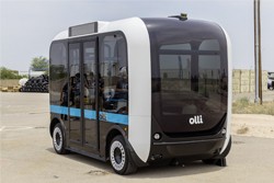 Die Karosserie des Kleinbusses „Olli“ entsteht im 3D-Drucker (Foto: Local Motors)