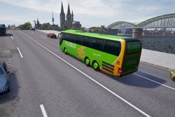 Virtuelle Fernbus-Fahrt durch Köln (Foto: Flixbus)